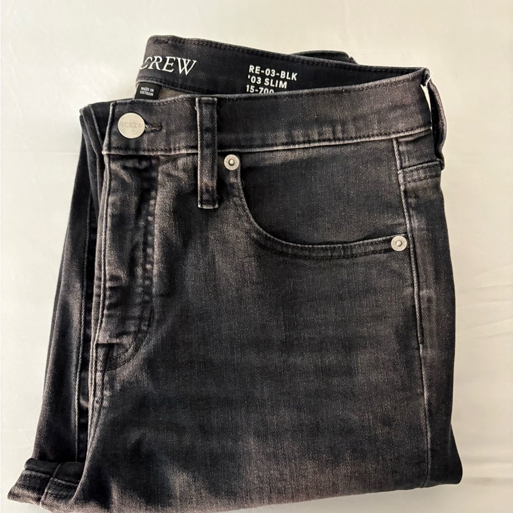 J. Crew Men's Dark Gray Slim Jeans